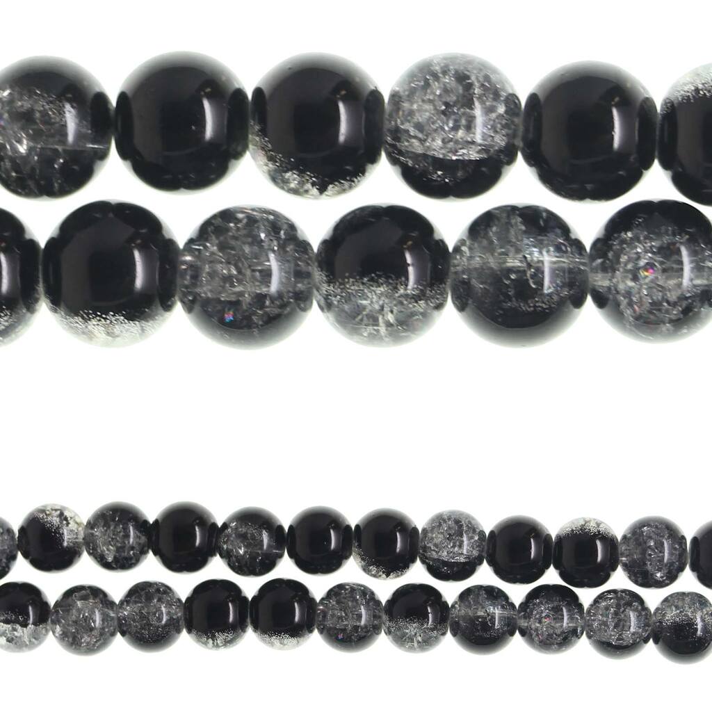 100 Stars Bead Crackle Glass Round Beads 8mm M0255 GW 100 Stars Bead Crackle Glass Round Beads 8mm M0255 GW